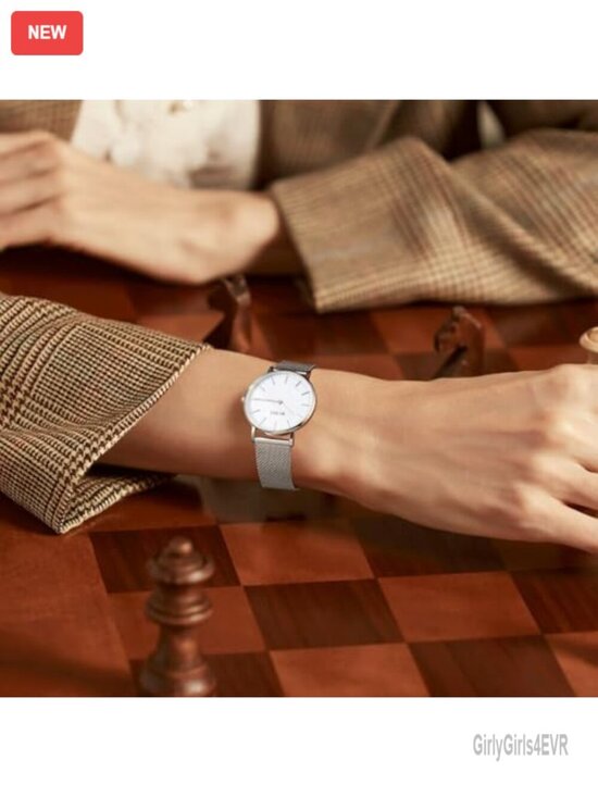 Minimalist Quartz Watch Analog Stainless Steel Mesh Bracelet Women\'s Waterproof main image 6